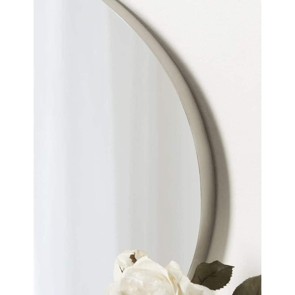 Kate and Laurel Rollo Oval Framed Wall Mirror, 20x30, Silver
