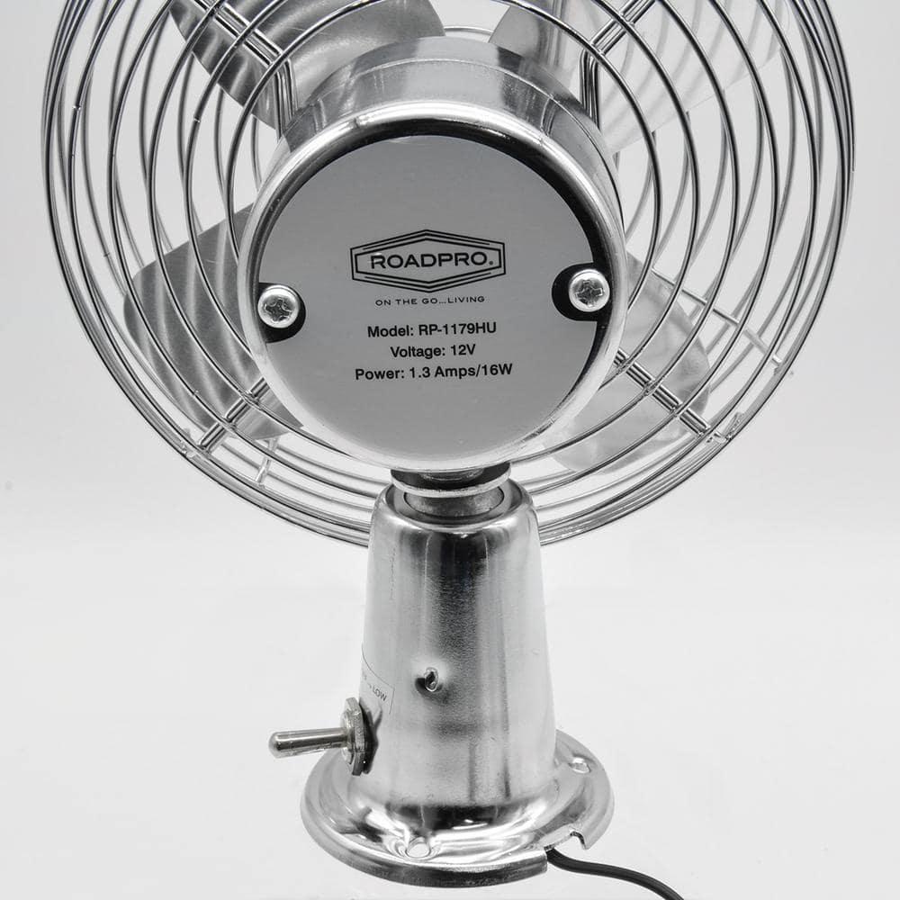 Roadpro RP-1179 Car Fan, Heavy Duty, 12V