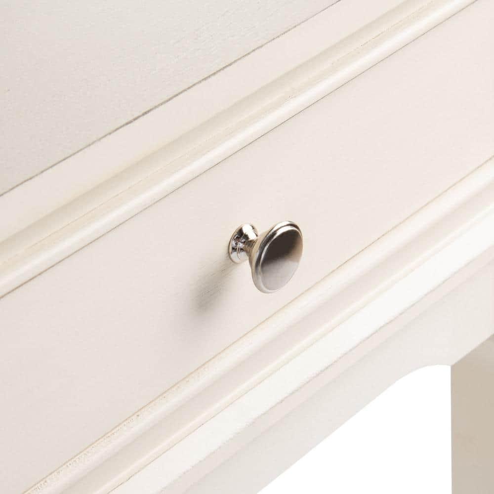 Opal 1 Drawer Accent Table - Distressed White - Safavieh.