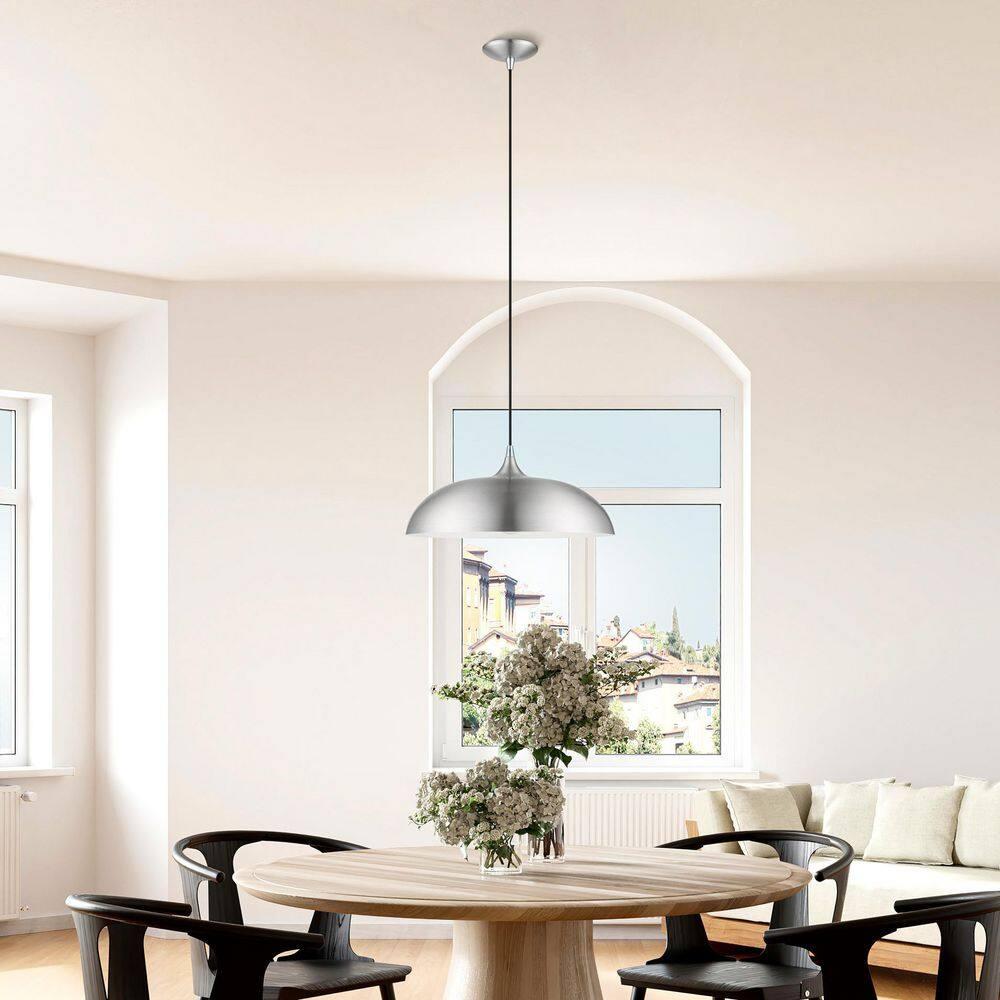 Livex Lighting Amador 1 - Light Pendant in  Brushed Aluminum/Polished Chrome