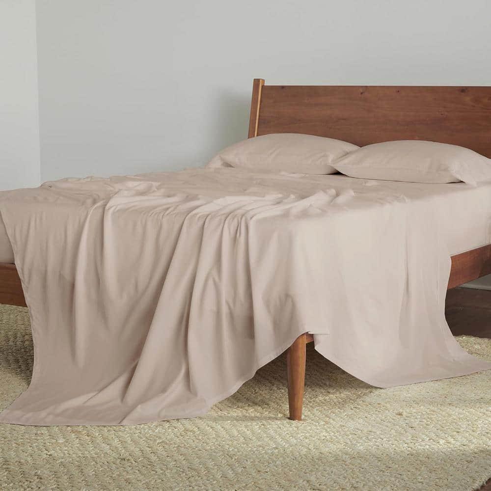 Bedgear Split Head Queen Hyper Cotton Sheet Set Medium Beige: Rayon Bamboo Blend, Moisture-Wicking, Climate Control Treatment