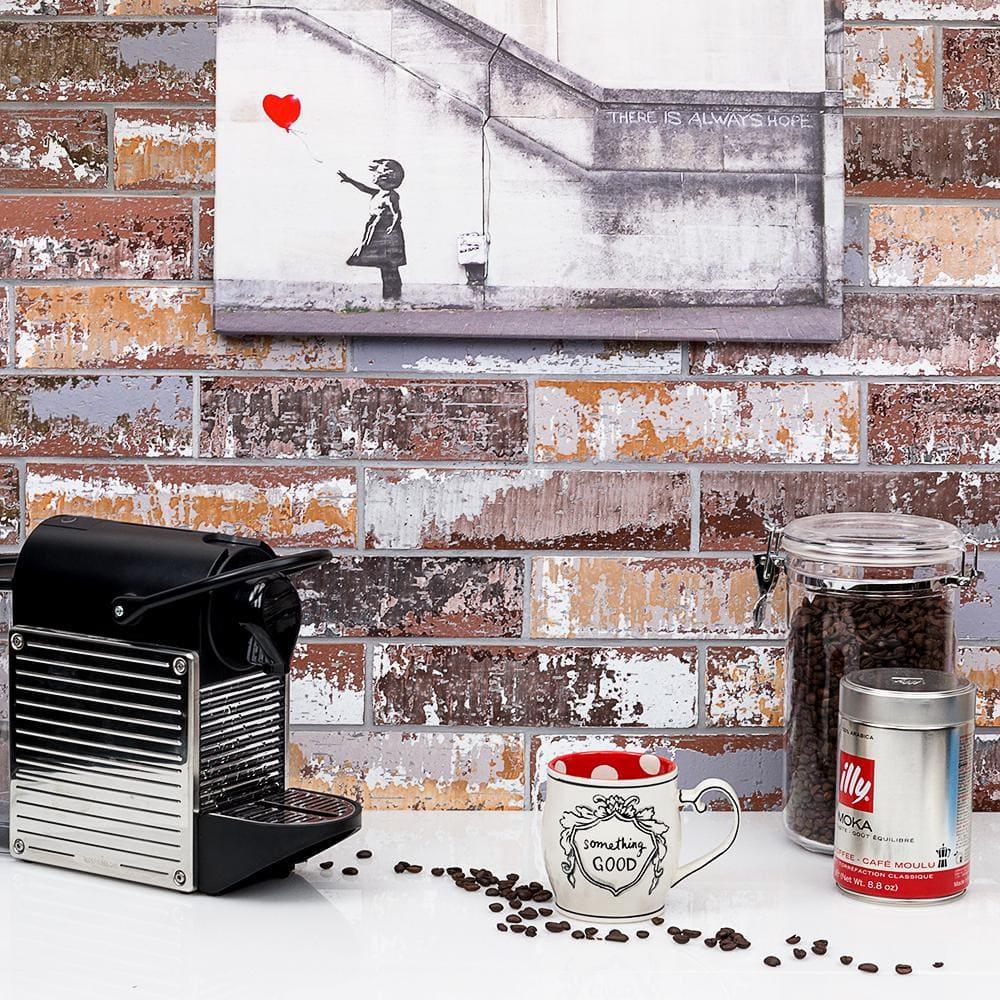 Metro 2" x 9" Terra Cotta Subway Tile in Red/White