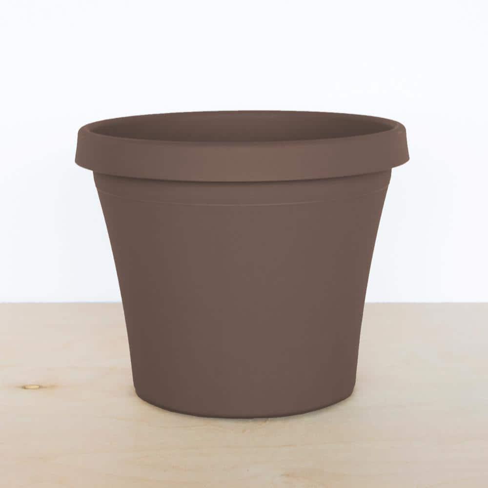 Bloem Terra 13"W x 10.75"H Gardening Pot Planter, Chocolate Brown (Saucer Sold Separately)