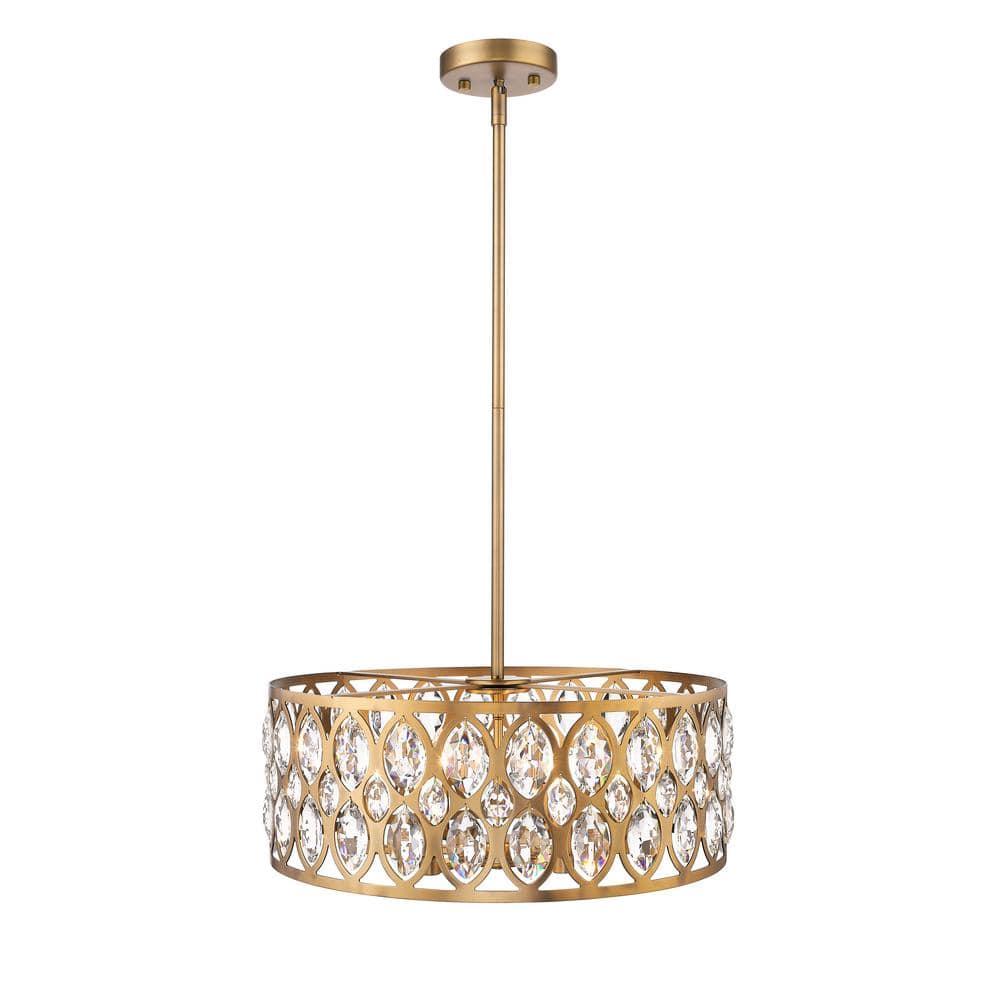 Z-Lite Dealey 6 - Light Chandelier in  Heirloom Brass