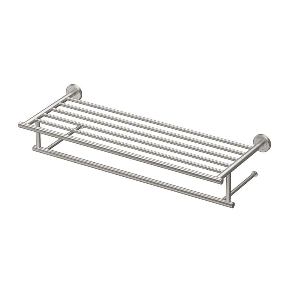 Latitude II Wall Mounted Towel Rack | Hotel Style Stainless Steel Towel Rack with Towel Bar