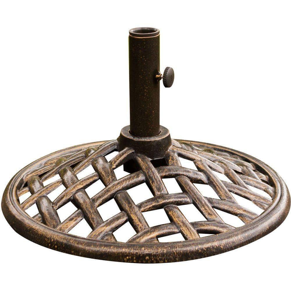 Cambridge Outdoor Iron Umbrella Base, Bronze