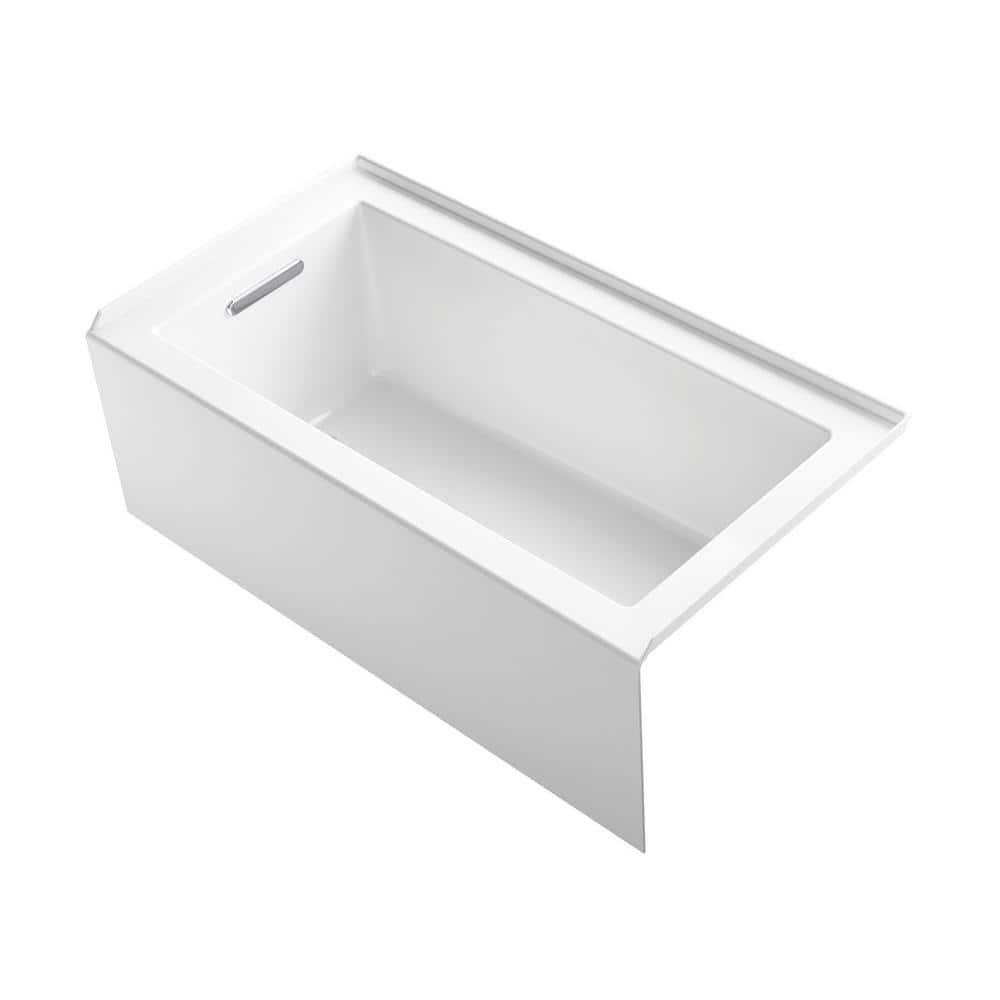 Underscore 60" x 32" Rectangular Alcove Soaking Bathtub with Integral Apron