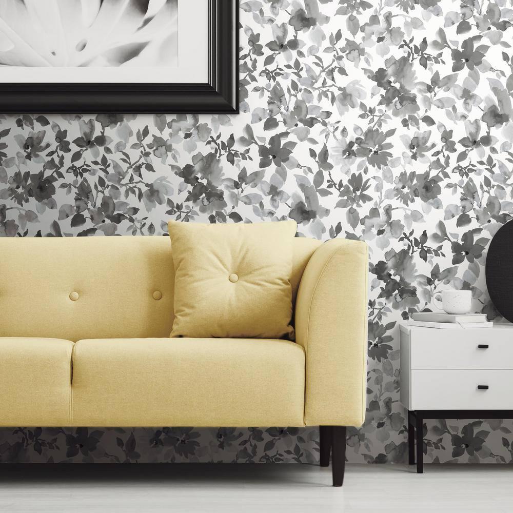 Watercolor Floral Peel and Stick Wallpaper