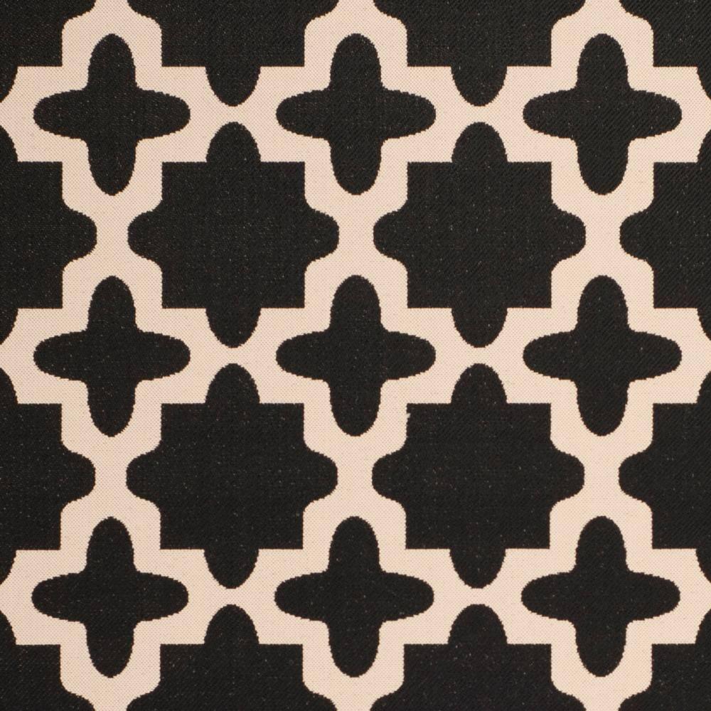 SAFAVIEH Courtyard Amanda Geometric Indoor/Outdoor Area Rug, Black/Beige, 9' x 12'