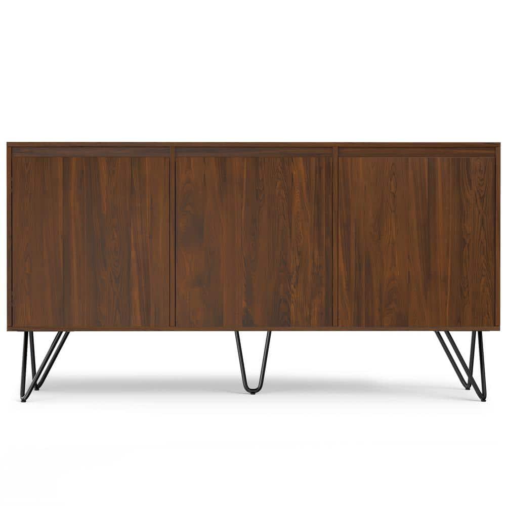 Hunter 60x18" Rectangle Contemporary Sideboard Buffet in Walnut Veneer