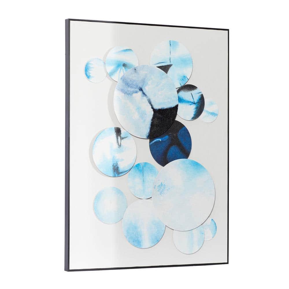 DecMode Blue Canvas Contemporary Wall Art