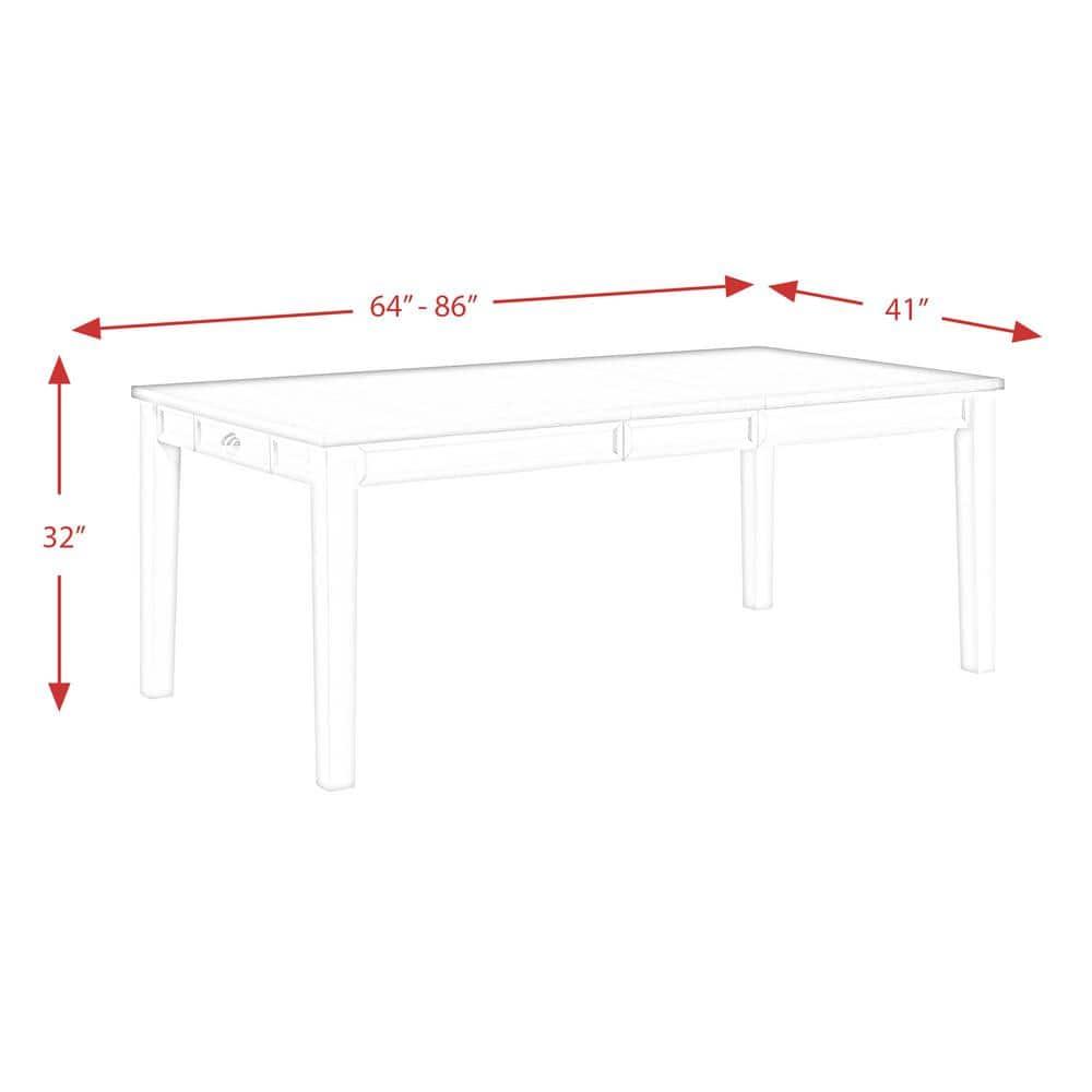 Jamison Two-Tone Extendable Dining Table with Storage White - Picket House Furnishings: Modern Rectangular Kitchen Table, Seats 4-6