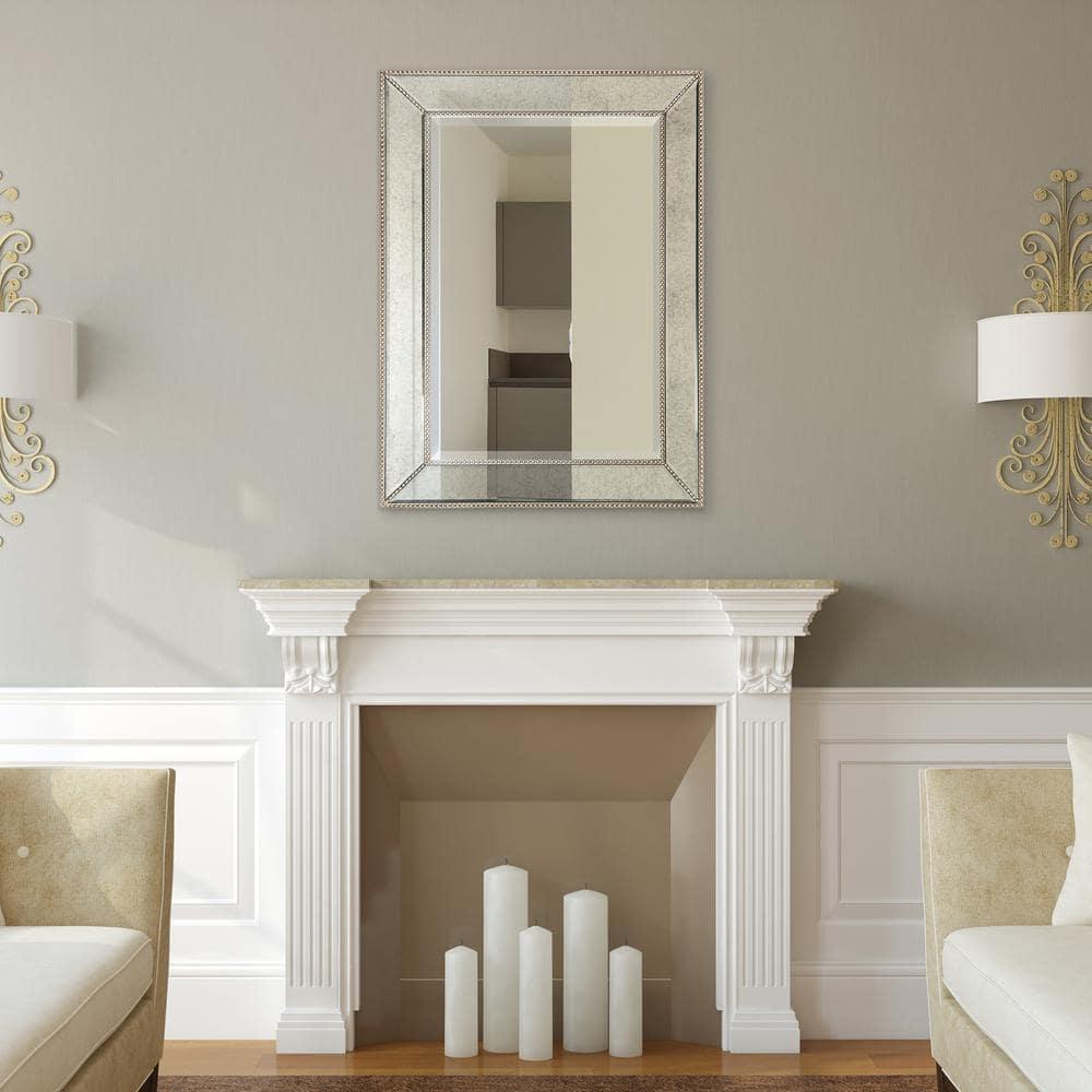 Empire Art Direct  Champagne Beed Beveled Rectangle Wall Mirror