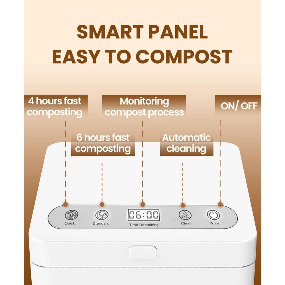 Electric Composter for Kitchen, 3.3L, Smart Compost Bin, Odorless/Auto-Cleaning, 2 Modes, Blade Upgrade, Food Waste to Fertilizer
