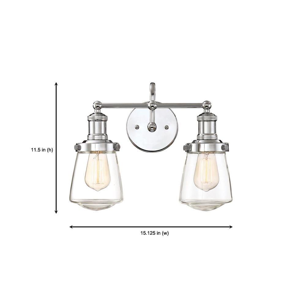 Taylor Chrome Steel Dimmable Bath Vanity Light