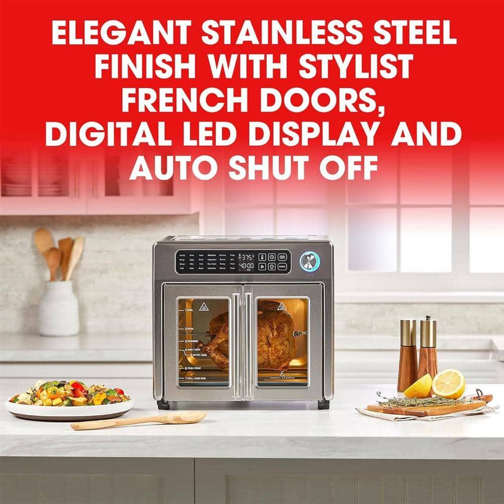 Emeril Lagasse Extra Large French Door Air Fryer Toaster Oven Combo, 25 Cooking Functions and Digital Controls, 7 Accessories Included, Stainless Steel Finish, 26QT Capacity & Reviews | Wayfair