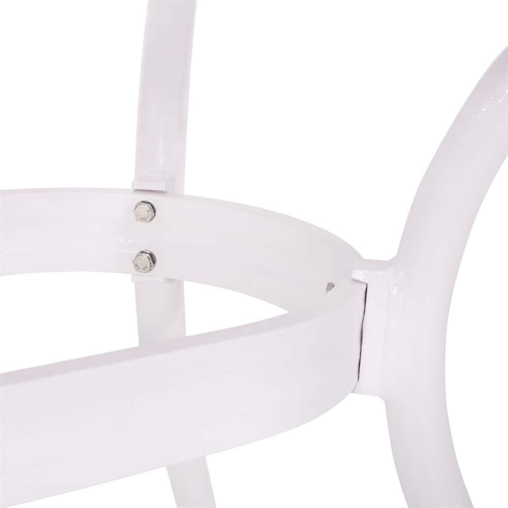 GDF Studio Honolulu Traditional Outdoor Aluminum Rectangular Dining Table, White