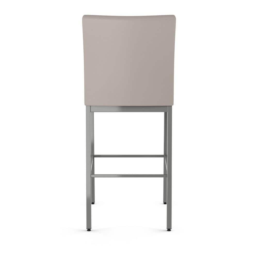 Amisco Perry Plus 26 In. Counter Stool - Cream Faux Leather / Black Metal