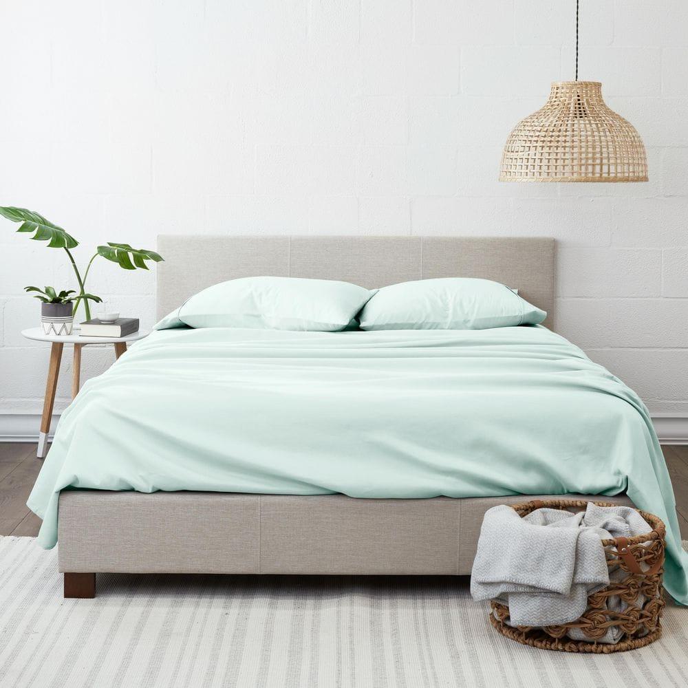 Mint Solid Deep Pocket Twin Microfiber Sheet Set