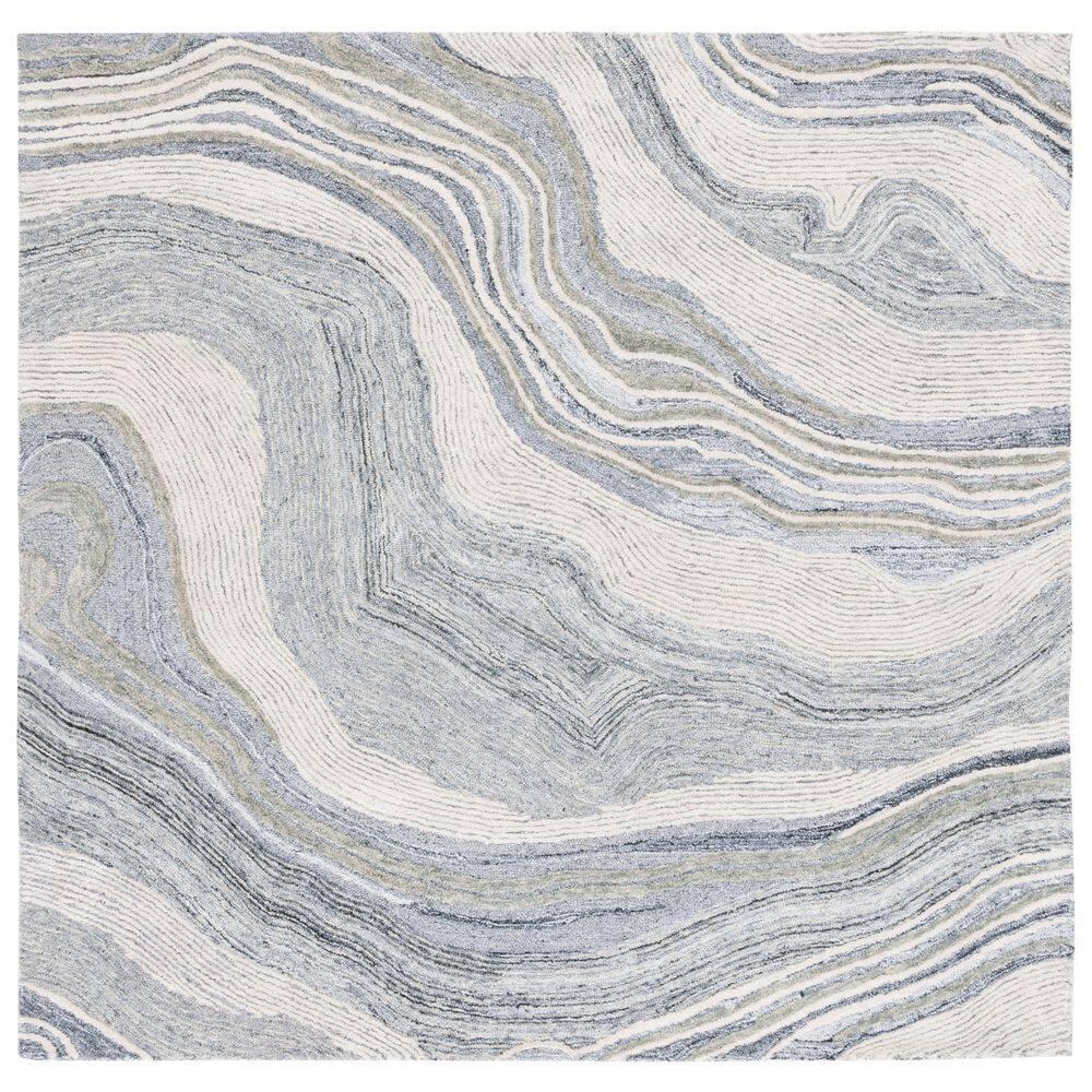 Fifth Avenue FTV121 Hand Tufted Indoor Area Rug - Grey/Ivory - 6'x6' - Safavieh