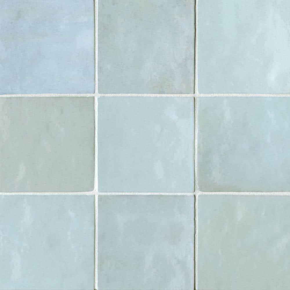 Bedrosians Cloe Square Gloss Ceramic Tile 5 x 5, Baby Blue (10.83 sq. ft./Case)