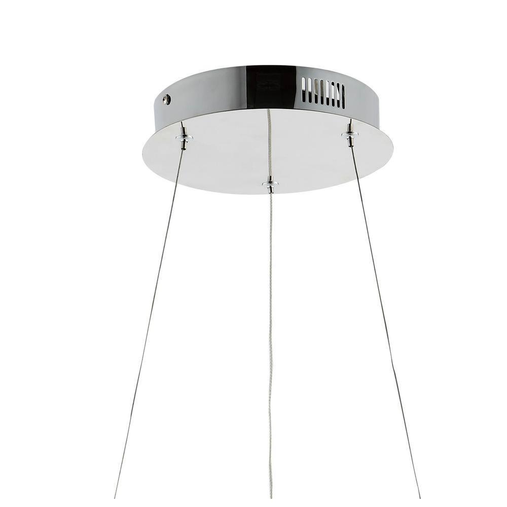 Bradley 15.75 in. 1-Light Integrated LED Chrome Modern Contemporary Metal Round Pendant