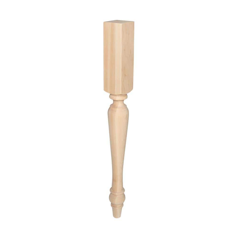 Darby Home Co 35-1/4in H x 3-1/2in Square Solid Wood Iroh Island Leg