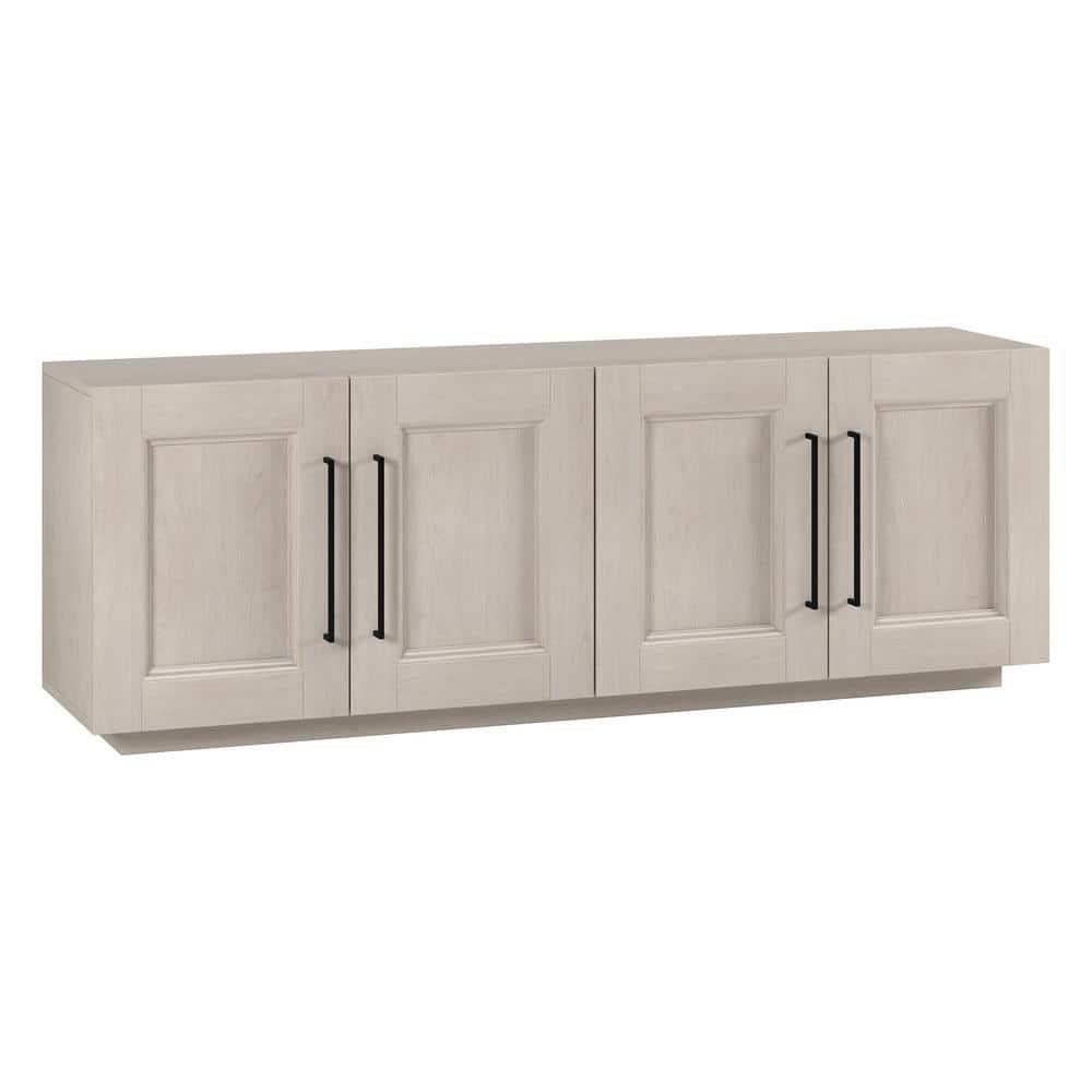 Evelyn&Zoe Easy Assemble Television Stand, Wood White, 15.50 x 68.00 x 24.00 Inches, 102.55 lb