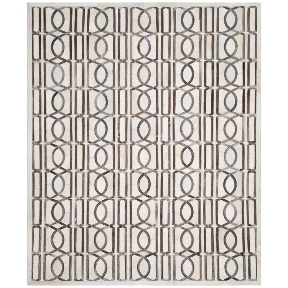Brayden Studio® Sevastopol Studio Leather Hand Woven Leather Geometric Rug