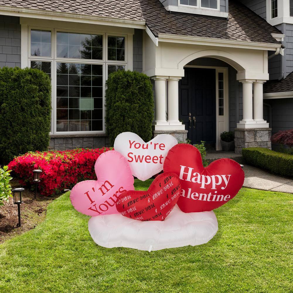 Northlight Seasonal 5' Inflatable Lighted Valentine's Day Conversation Hearts Outdoor Decoration