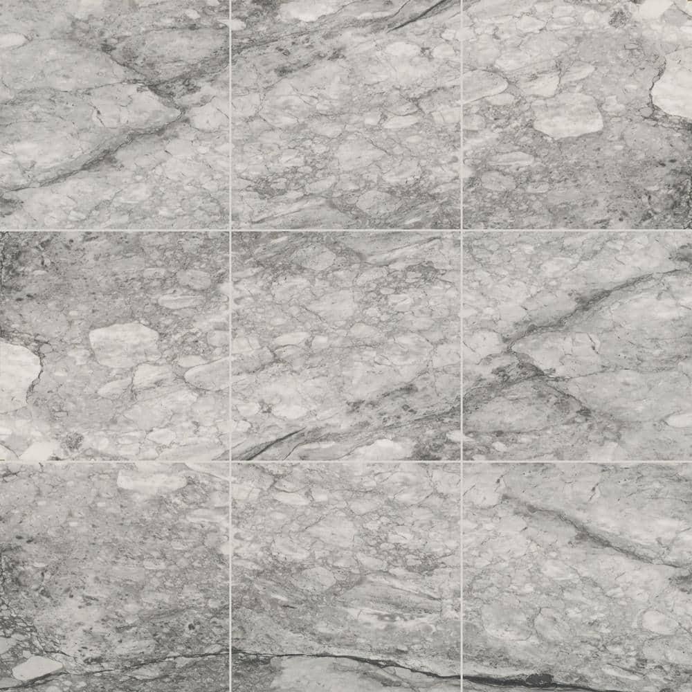 Ackland Zola 24 in. x 24 in. Matte Porcelain Marble Look Floor and Wall Tile