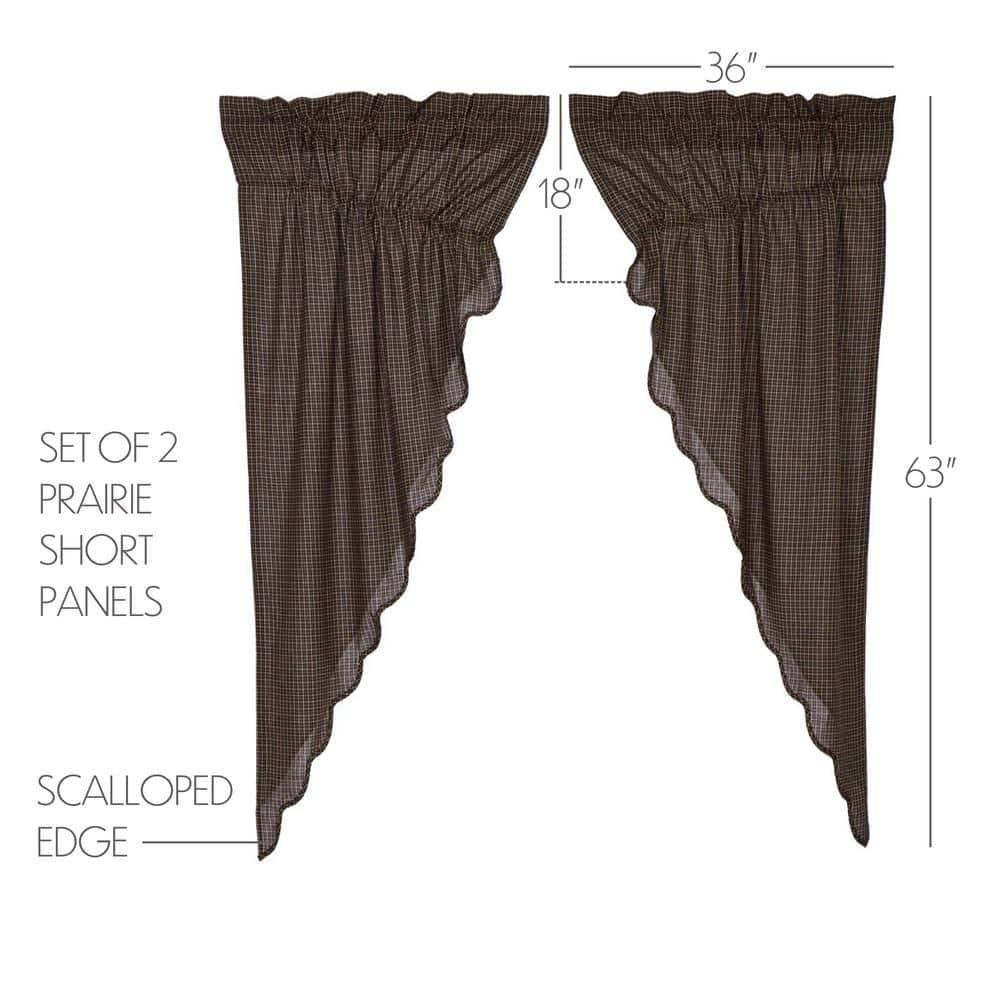 VHC Brands Kettle Grove Cotton Blend Room Darkening Curtain Panel Pair (Set of 2)