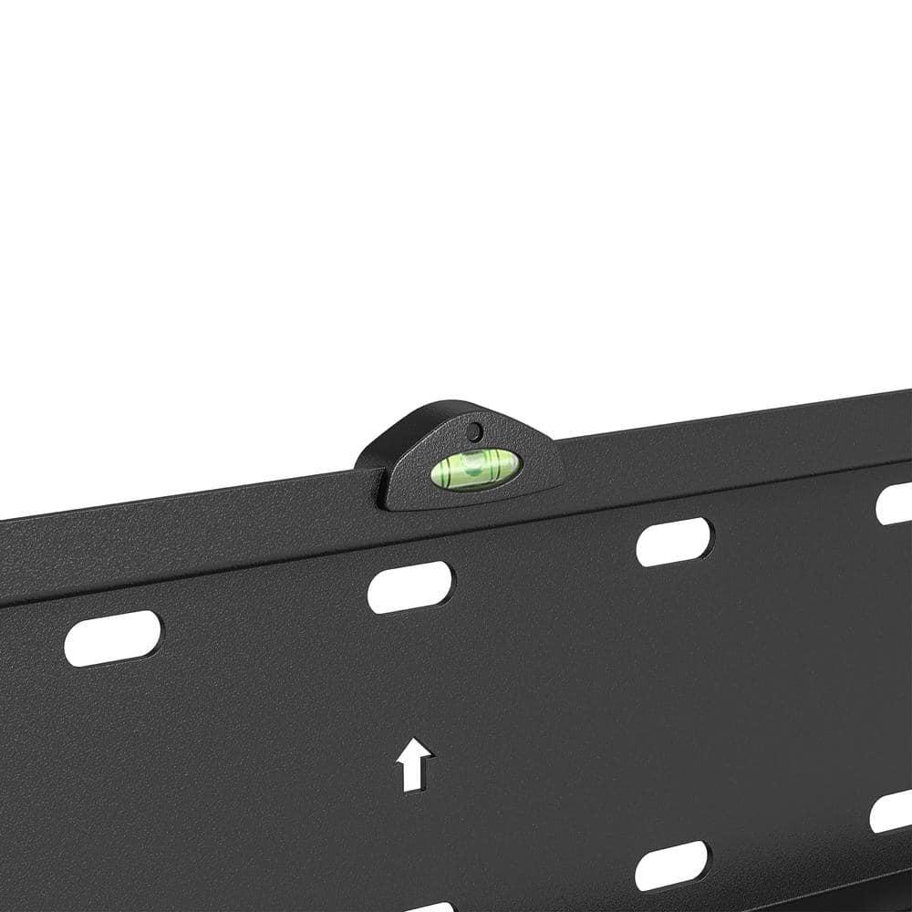 Black Steel Fixed TV Wall Mount for 42 to 90 Inch Screens