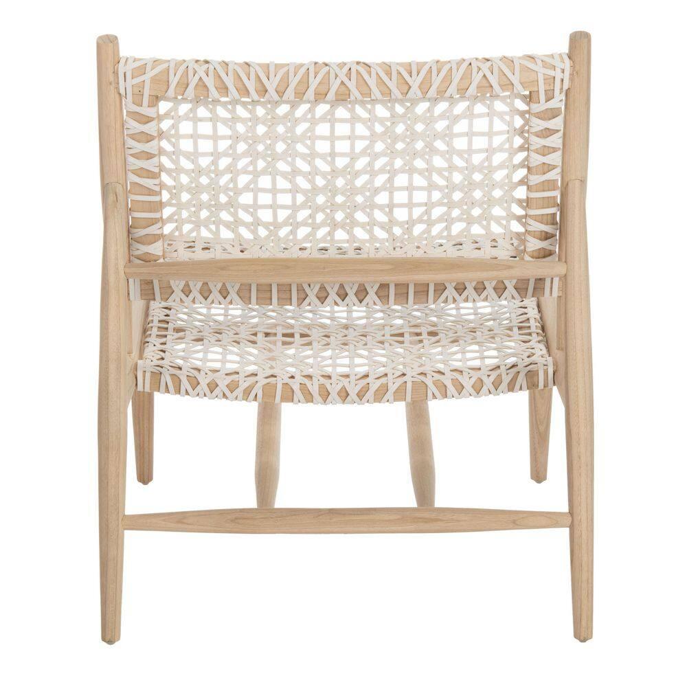 Bandelier Accent Chair - ACH1000 - Light Natural/White - Safavieh