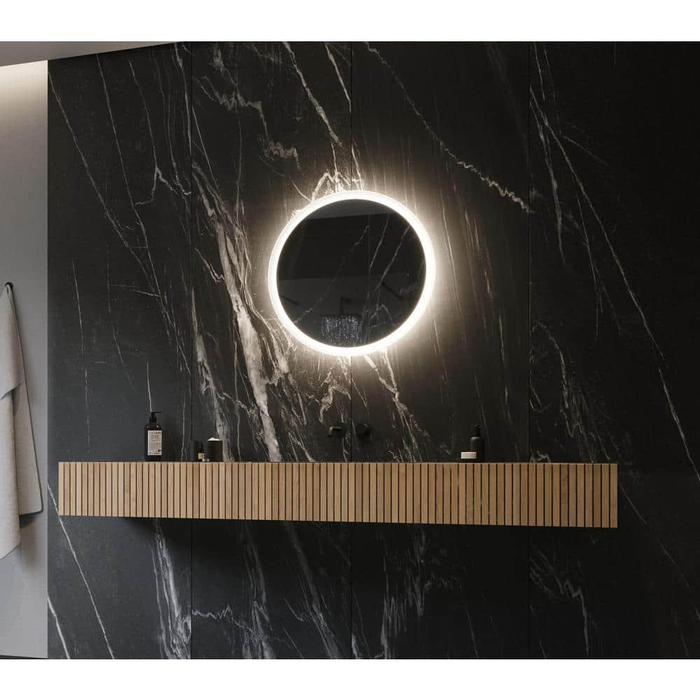 Paris Mirror 24 x 2 x 24 in. Round Mirror with 6000K LED Backlight