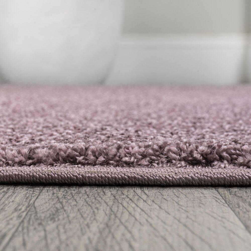 8'x10' Haze Solid Low-Pile, Light Purple - JONATHAN Y