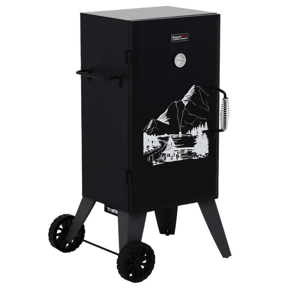 Royal Gourmet Royal Gourmet 28-Inch Analog Electric Smoker with 3 Cooking Grates, 1350W Output, Adjustable Temperature Control, Black