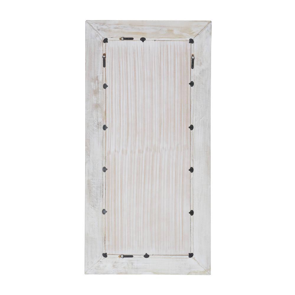 Deco 79 Wood Floral Room Wall Mirror Intricately Carved Entryway Mirror, Wall Mounted Mirror 36" x 3" x 71", Brown