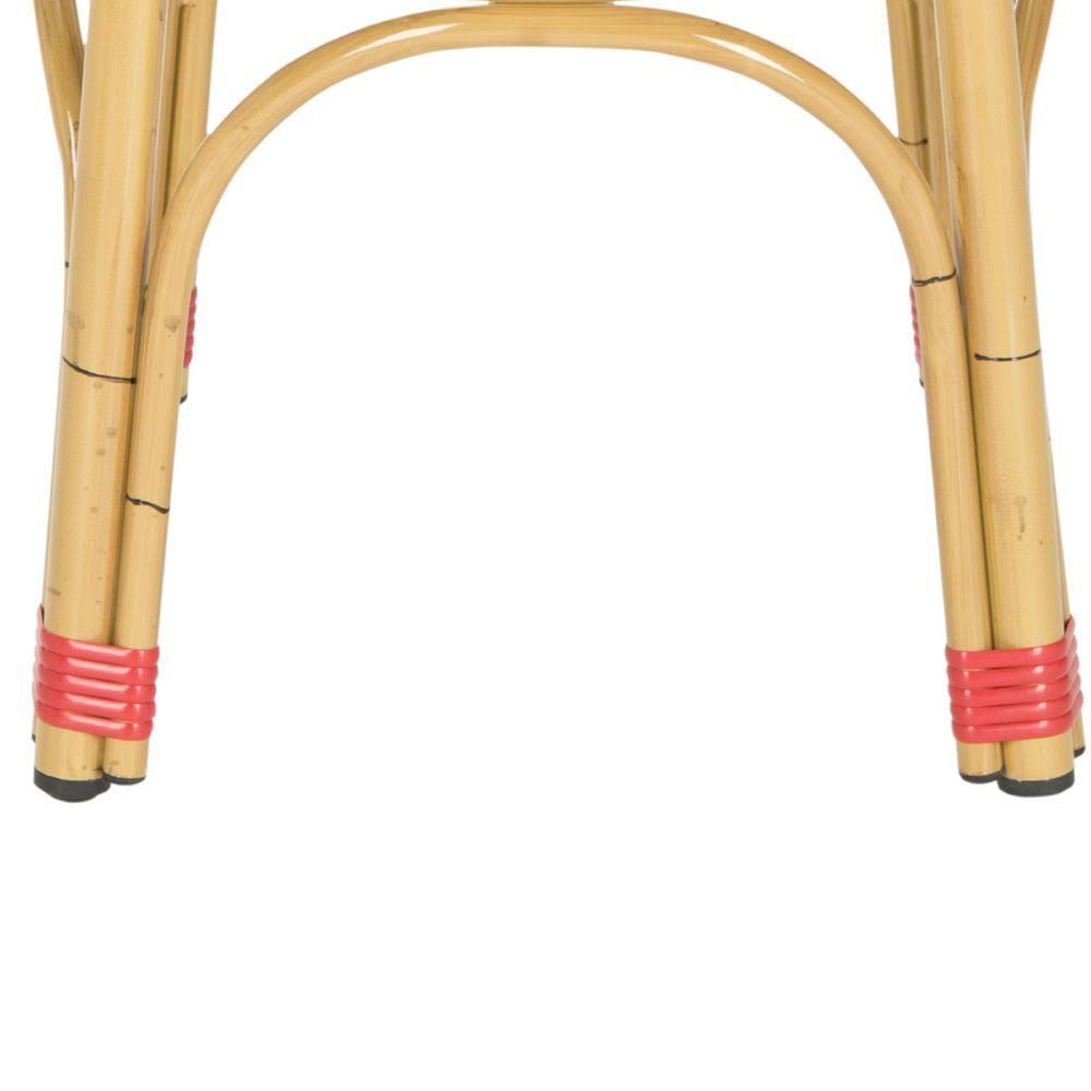 Kipnuk Barstool - Indoor/Outdoor - FOX5211 - Red/White - Safavieh