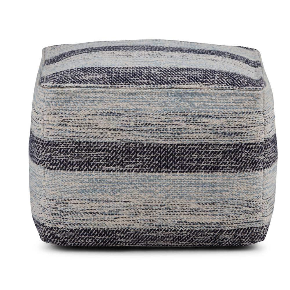 Simpli Home Clay Upholstered Pouf