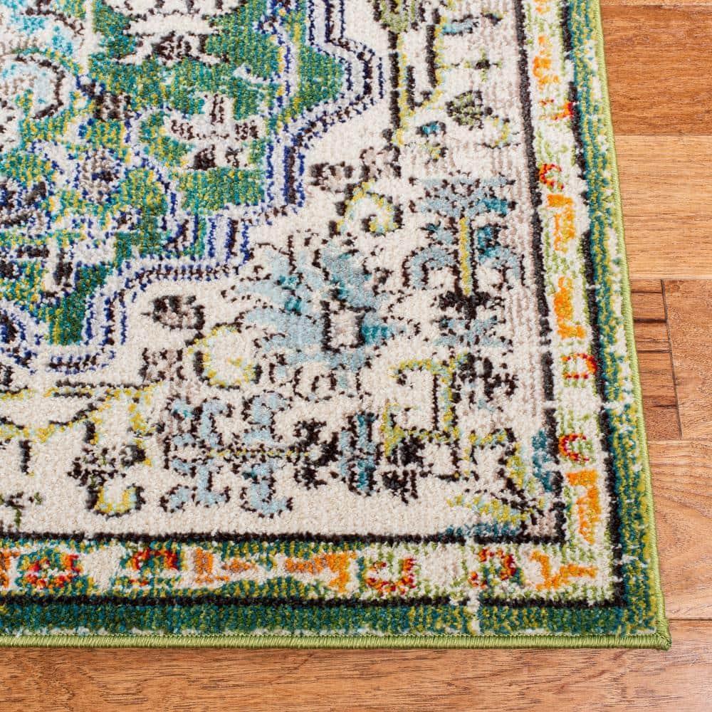 Madison MAD447 Power Loomed Indoor Area Rug - Green/Turquoise - 10'x14' - Safavieh