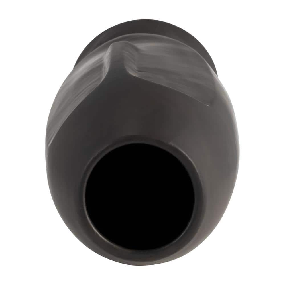 Sagebrook Home 14" Ceramic Face Vase - Ceramic Table Decor, Rustic Decorative Centerpiece For Home, Wedding, Office Decor - Black Vase Decor