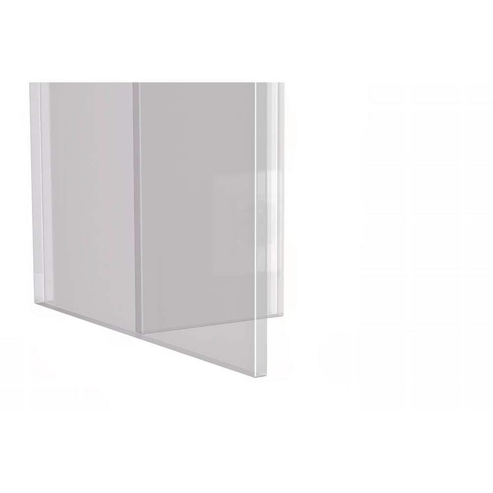 LeisureMod Modern 62” Rectangular Dining Table for 4 to 8 People with Sintered Stone/Glass Top and Acrylic Base Kova Series in White/Gold