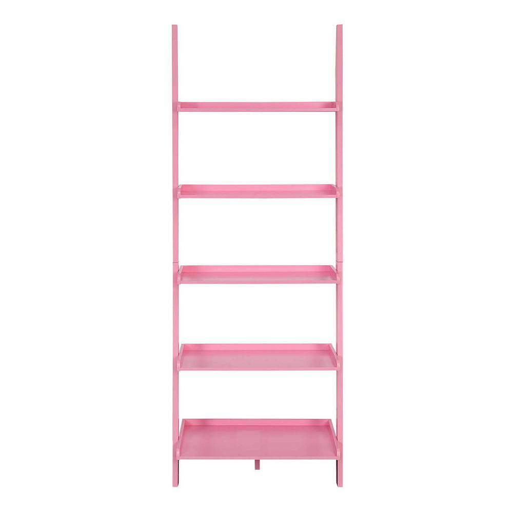 Convenience Concepts American Heritage Bookshelf Ladder, Light Pink