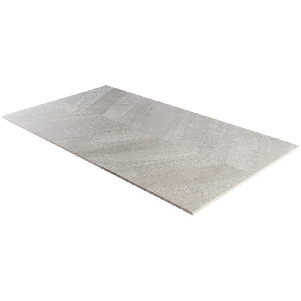 Chevron 24 in. x 48 in. Matte Porcelain Floor and Wall Tile (15.49 Sq. Ft. / Case)