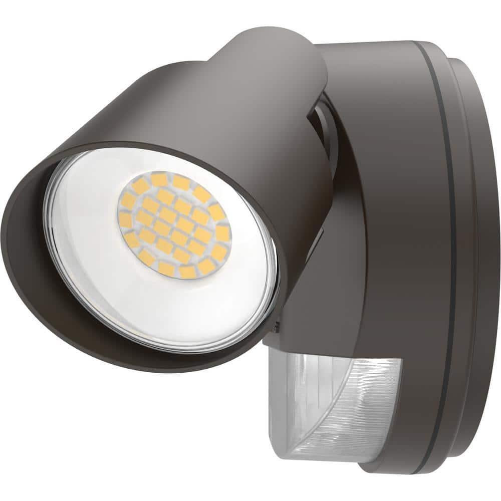Lithonia Lighting 2 - Head Hardwired Dusk to Dawn Outdoor Security Flood Light with Motion Sensor