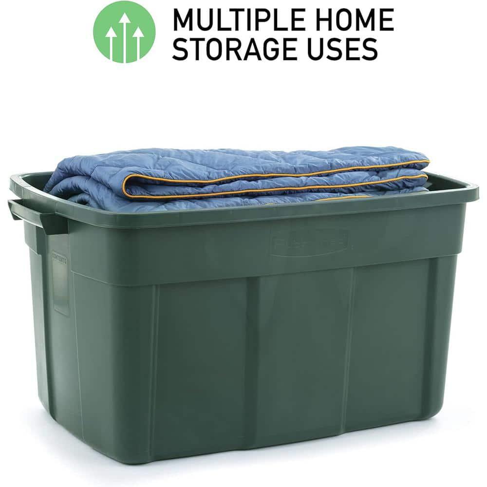 Rubbermaid Rubbermaid Ecosense High-Top Storage Containers, 37 Gal, 3 Pack, Recycled Materials