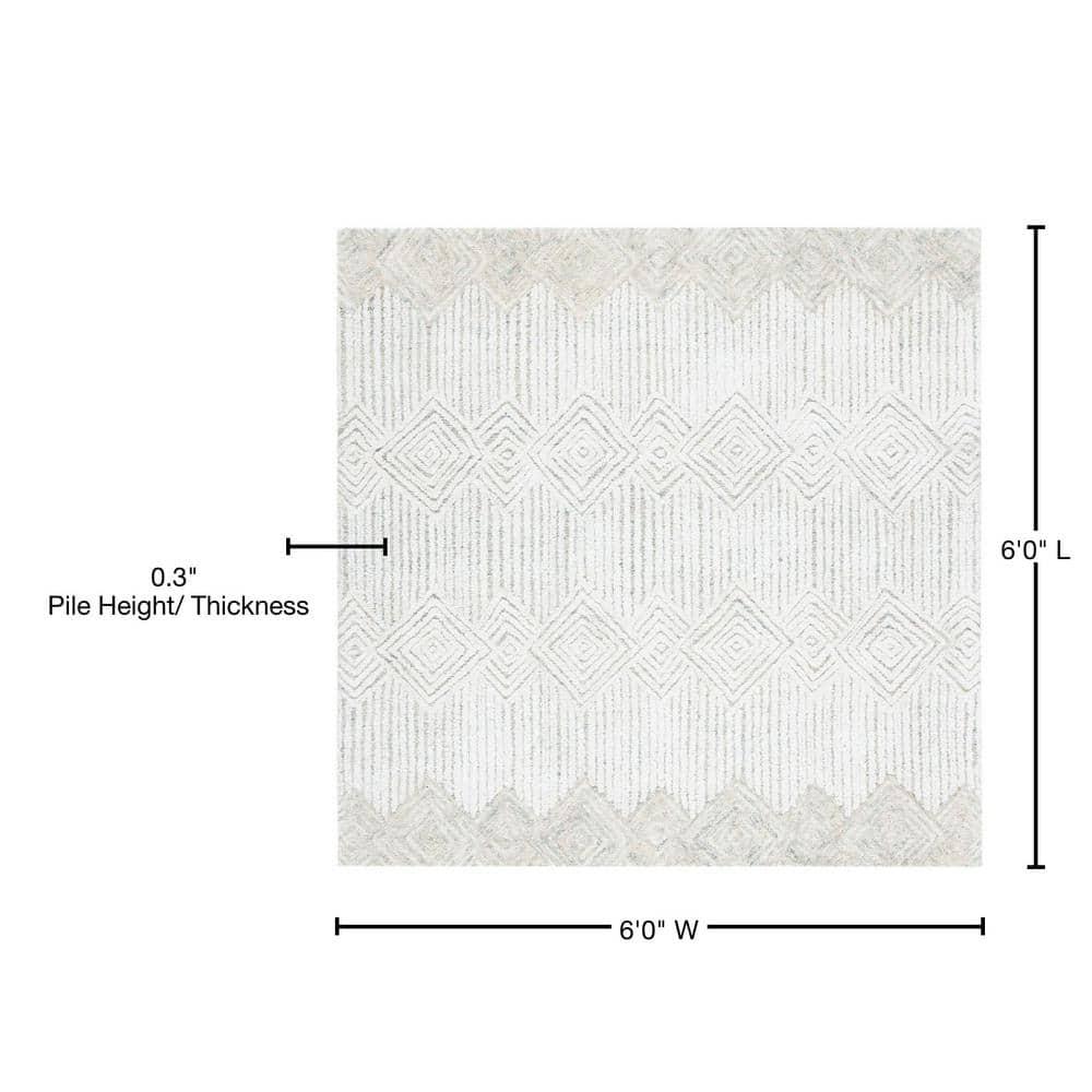 Metro MET401 Hand Tufted Area Rug - Beige/Ivory - 6'x6' - Safavieh.