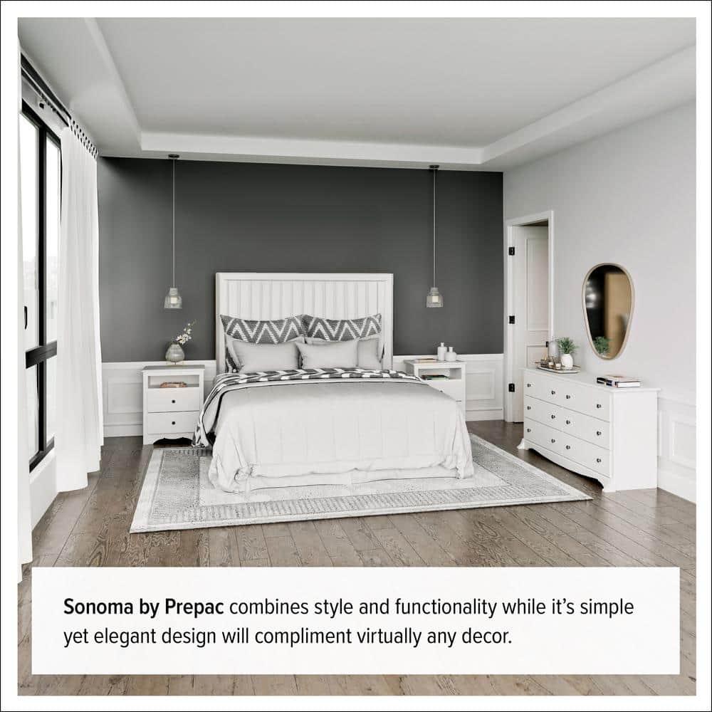 53" Monterey Vertical Dresser White - Prepac: Bedroom Storage, 6-Drawer Lingerie Chest