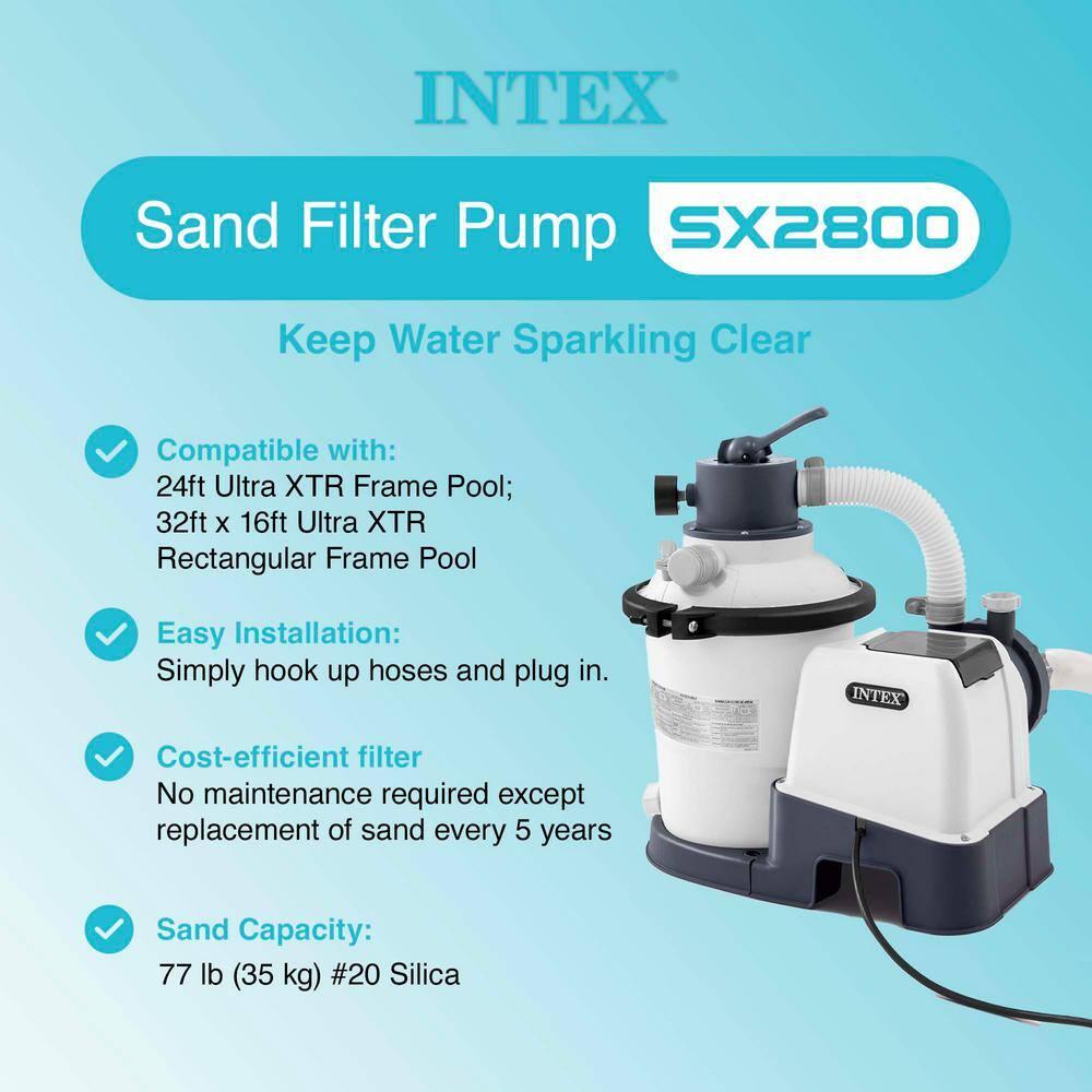 Intex 26647EG 2800 GPH Sand Filter Pump with Automatic Timer